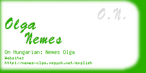 olga nemes business card